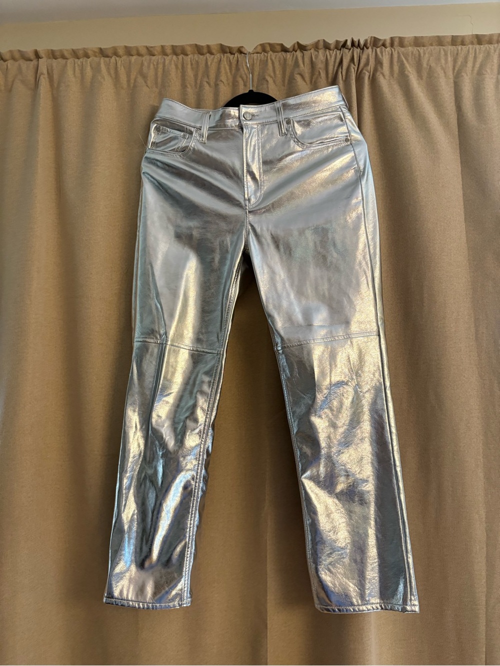 GAP Straight Leg Metallic Silver Women’s Jeans